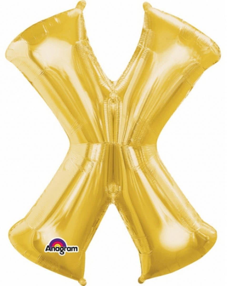 Letter X ballon goud 86 cm