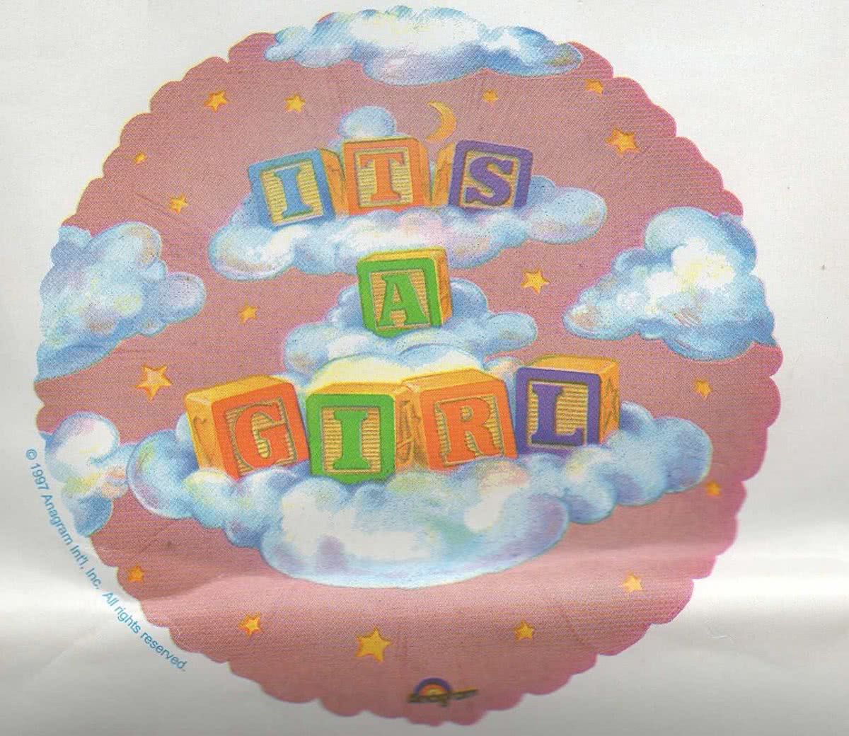 folieballon - its a girl - jumbo