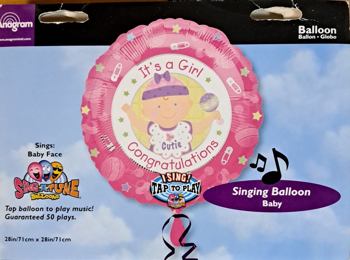 folieballon its a girl 71cm geboortefeestje of babyshower