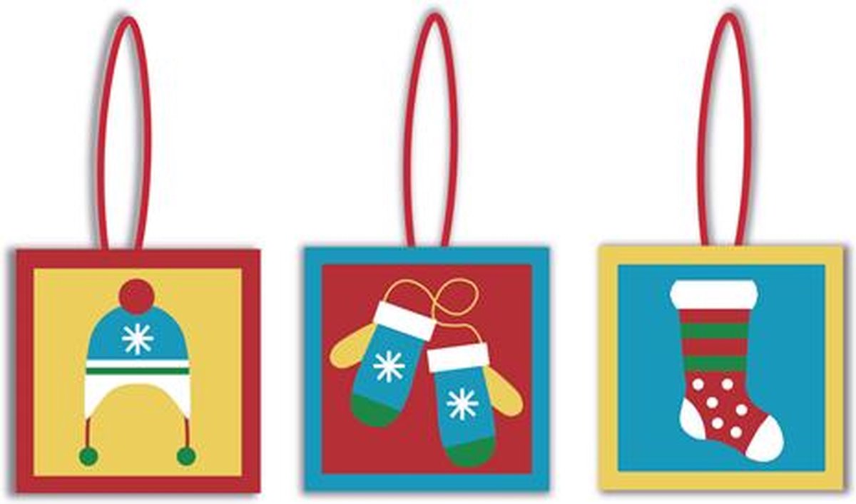 Anchor borduurpakket 3st. Kerst versiering voorbedrukt