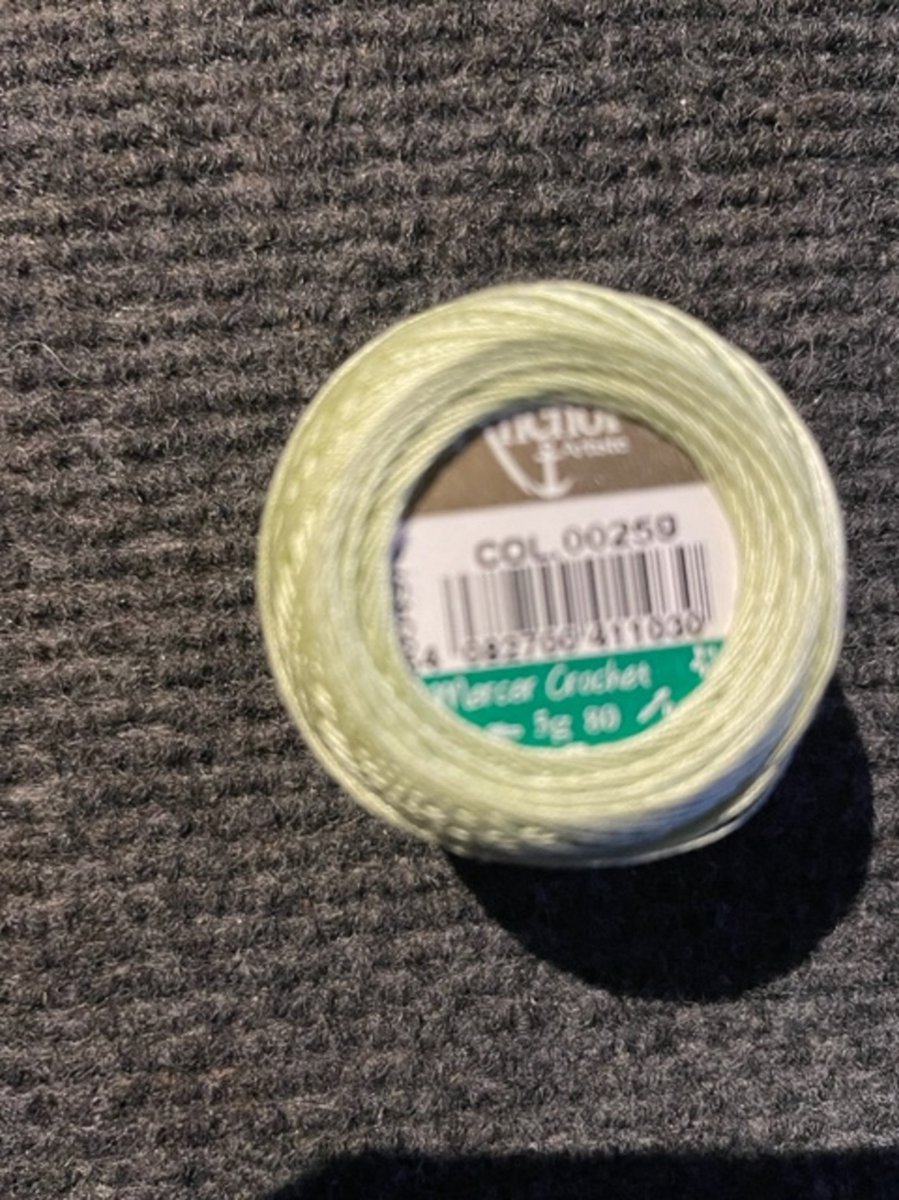 Haakgaren extra fijn Anchor special dentelles no.80   Kleur 00259