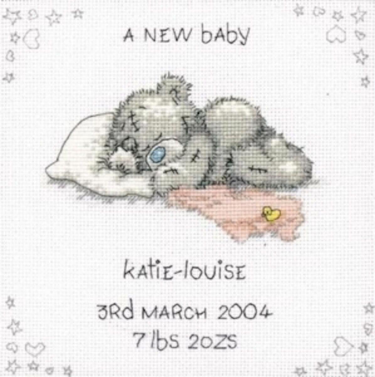 borduurpakket TT100 me to you, geboorte, a new baby