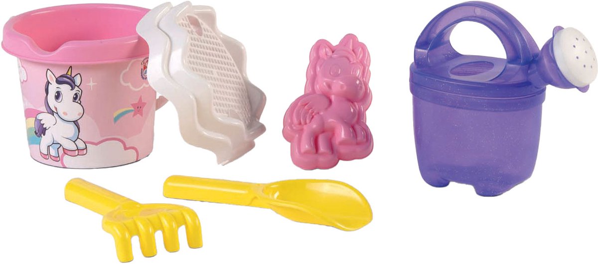 Rugzak met Strandset Eenhoorn, 6dlg.