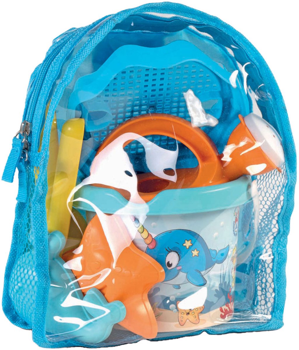 Rugzak met Strandset Walvis, 7dlg.
