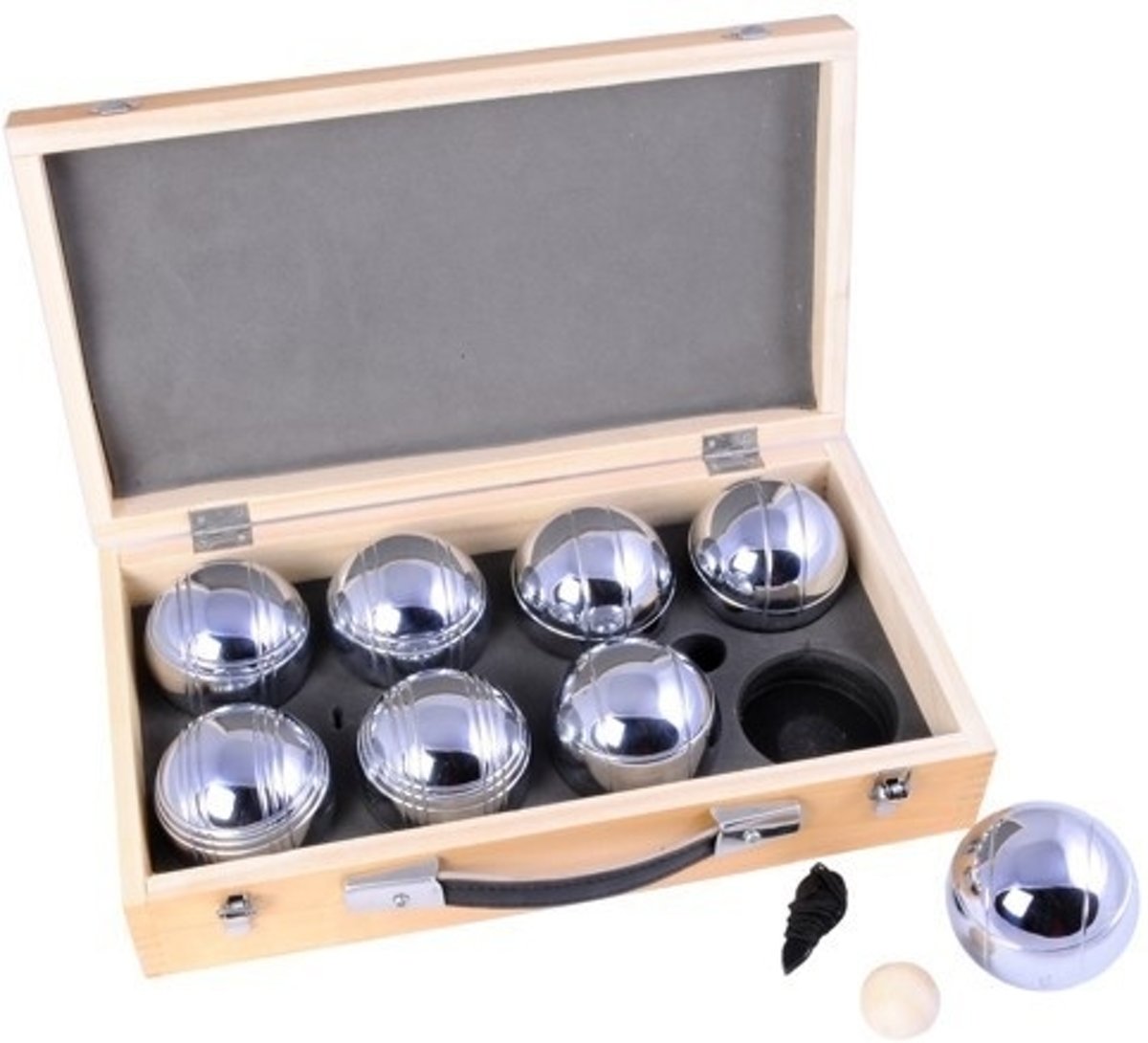Longfield Games Jeu De Boule 8 Ballen - In Houten Koffer