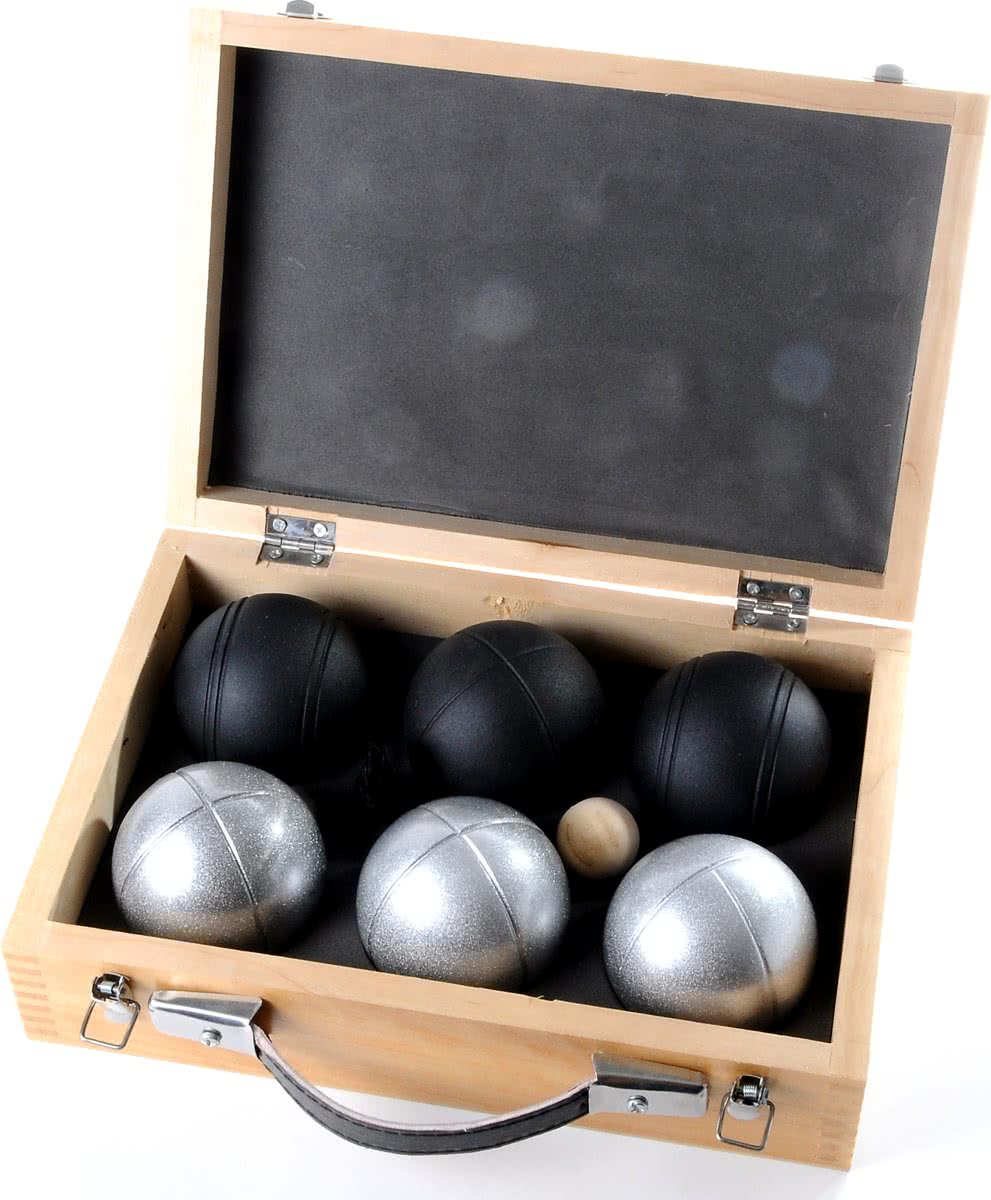 Longfield Games Jeu De Boule Set 6 Ballen Zwart/Grijs In Koffer