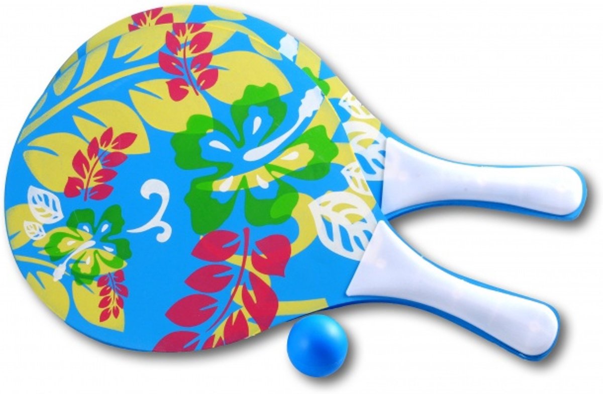 Beachball Set - 2 Rackets Met Een Bal - Hout