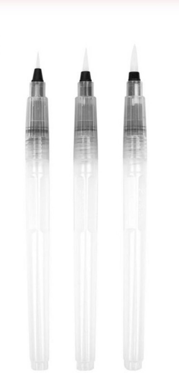 Waterverf penselen/ Water brush pen/ set van 3