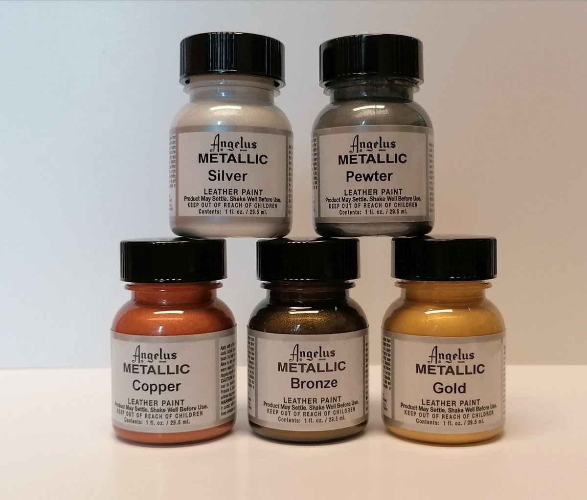 Angelus Leerverf set 5x Metallic kleuren 29,5ml