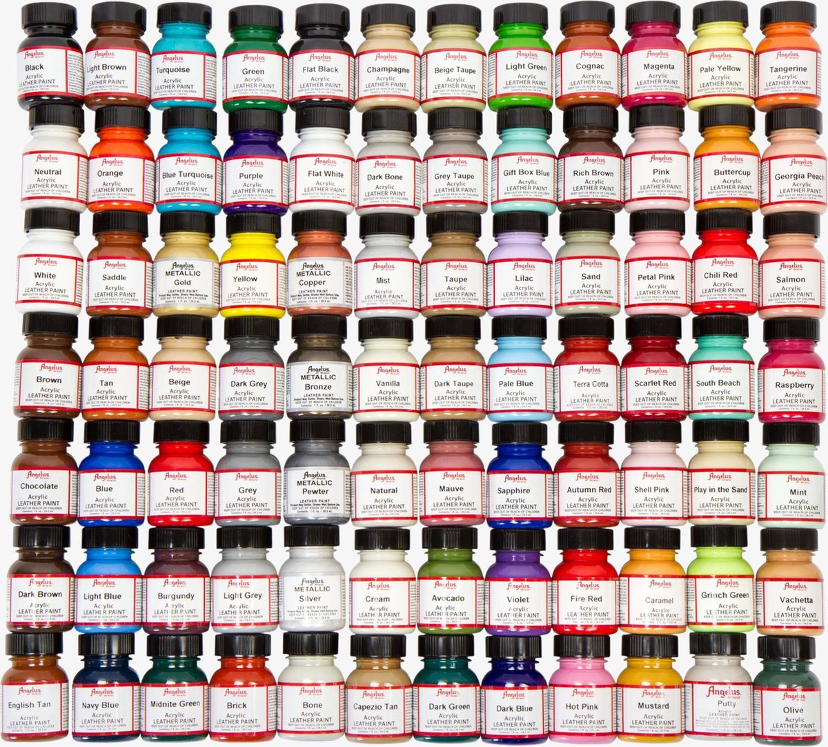 Angelus leerverf-84 kleuren-Kit-Standaard+Metallic