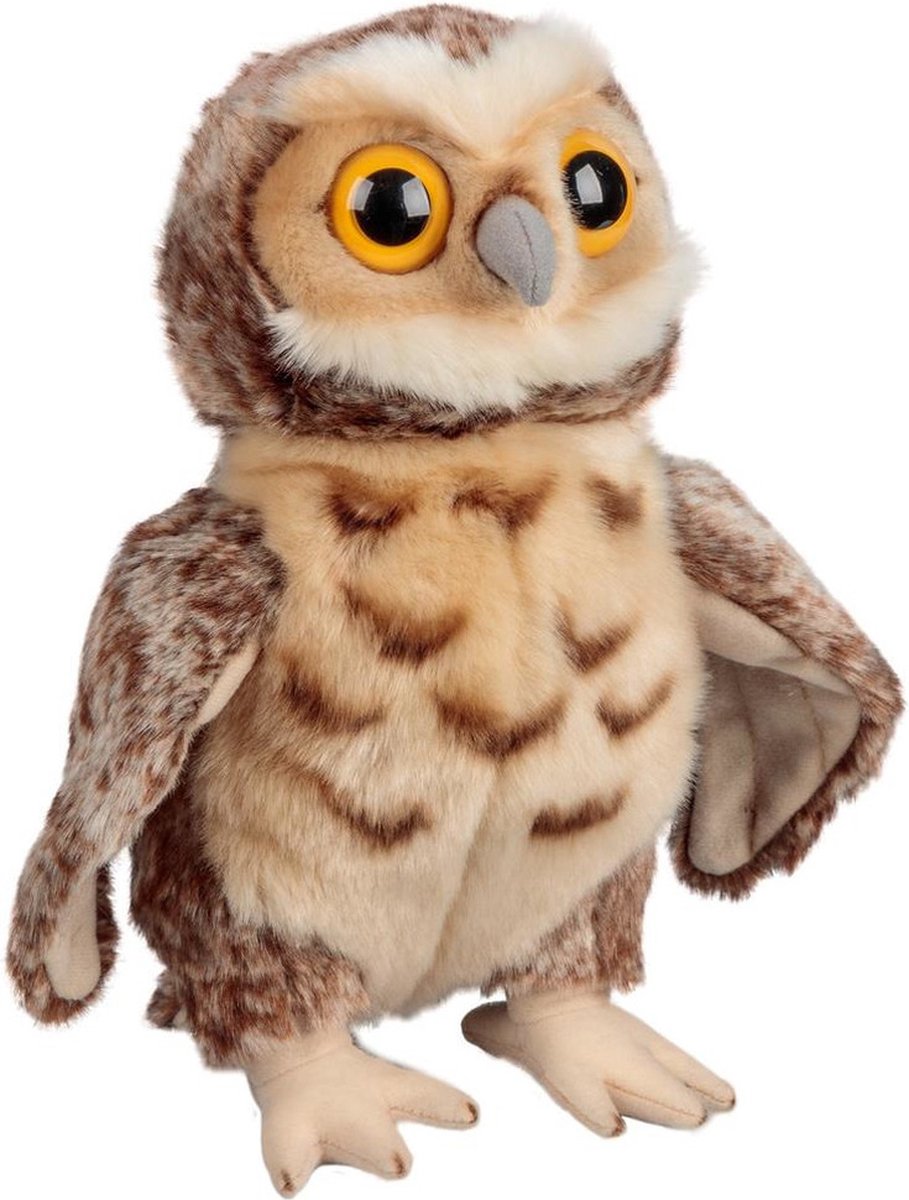 Pluche knuffeldier uil 15 cm - Bos dieren vogels speelgoed knuffels