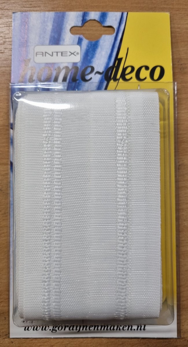 Antex - Gordijnband tweeplooi - Lengte 4,25m Breedte 7cm.