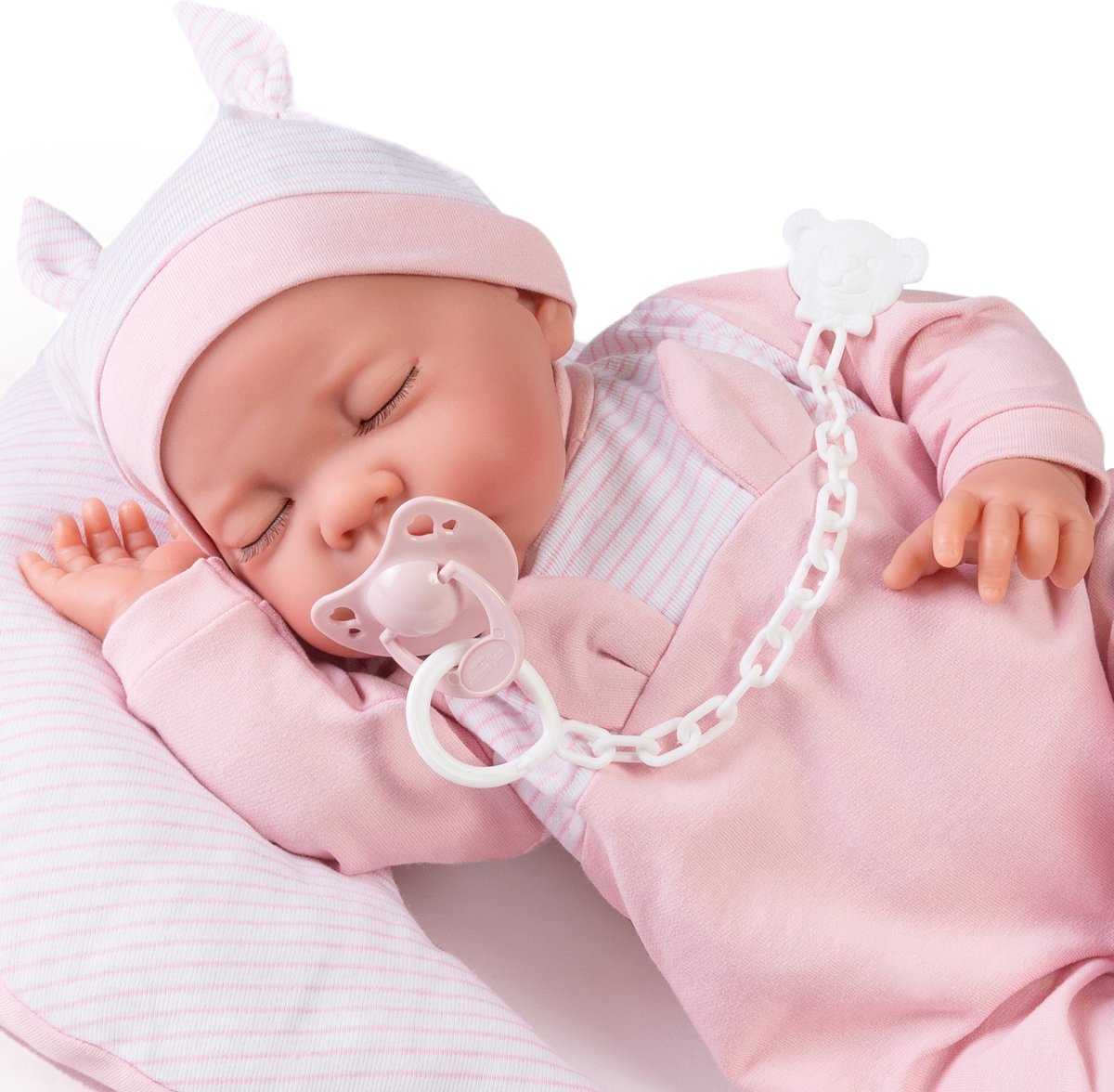 Antonio Juan levensechte babypop soft body slapend met speen en kussentje 40 cm