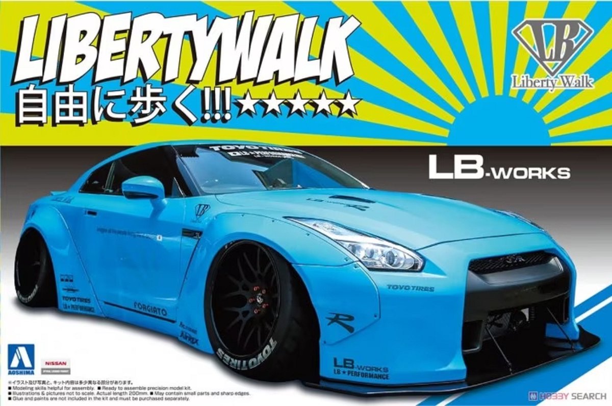 1:24 Aoshima 05402 Nissan GT-R LB Works R35 GT-R Ver.1 Plastic kit