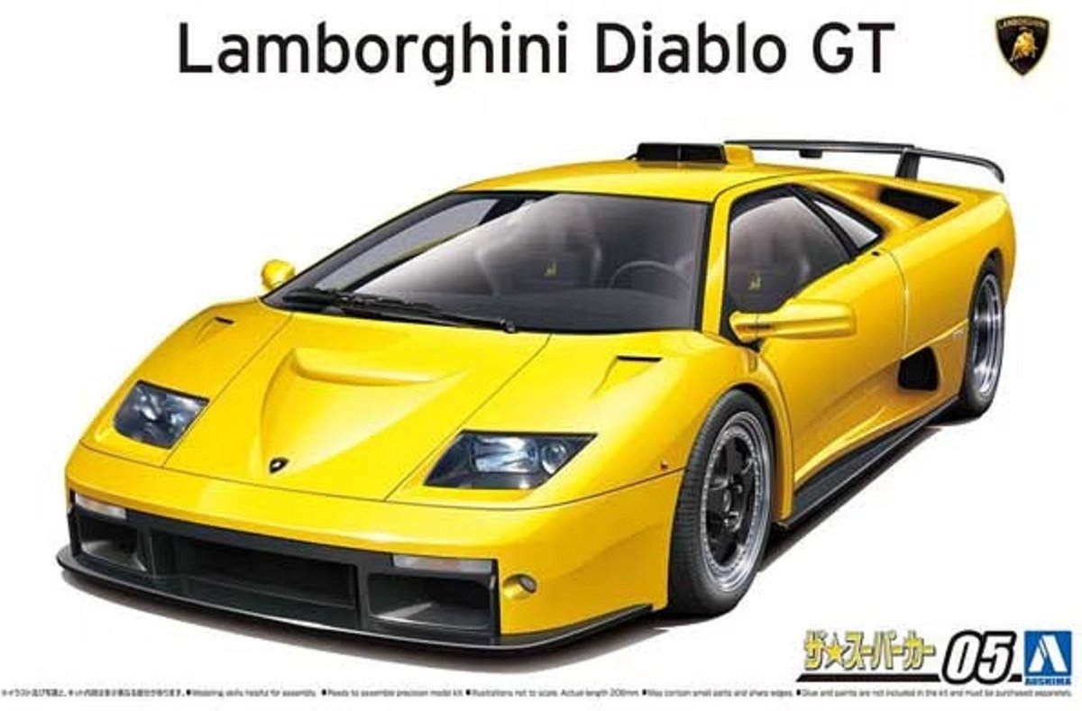 1:24 Aoshima 05899 Lamborghini Diablo GT Plastic kit