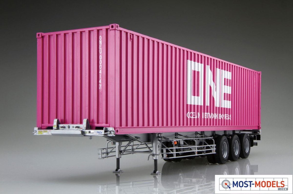 1:32 Aoshima 05584 Nippon Trex Trailer w Container Ocean Network Express (ONE)
