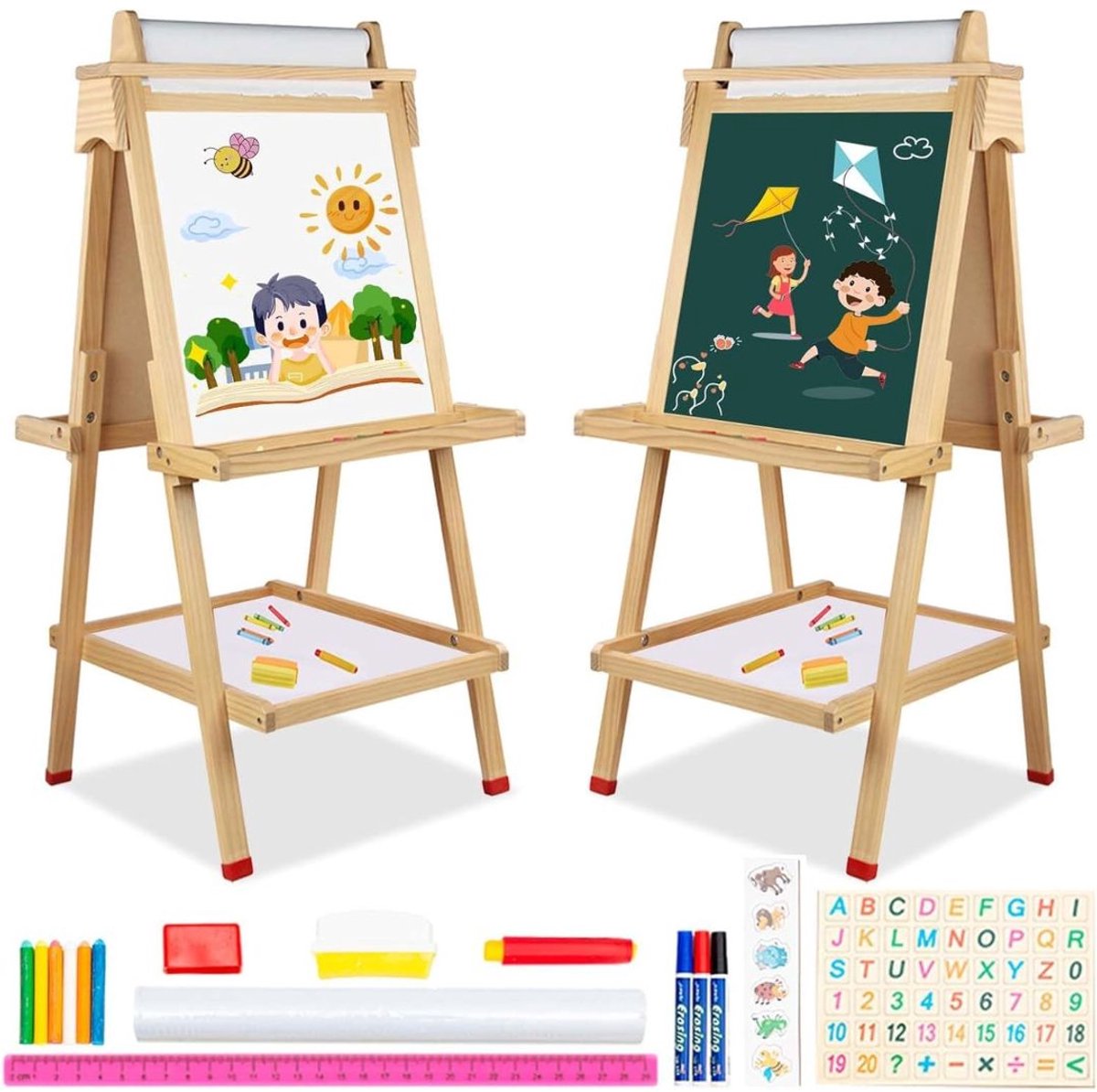 ApexArte® 3-in-1 Krijtbord Staand