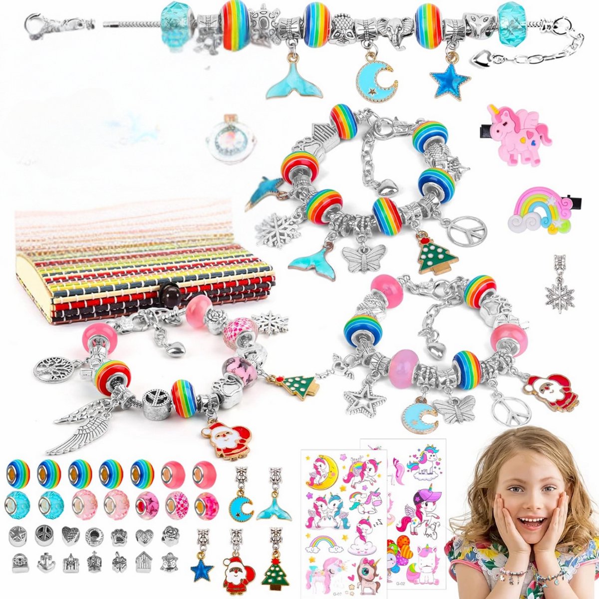 ApexArte® Armbandjes Maken Meisjes - Knutselkoffer - Kinderspeelgoed