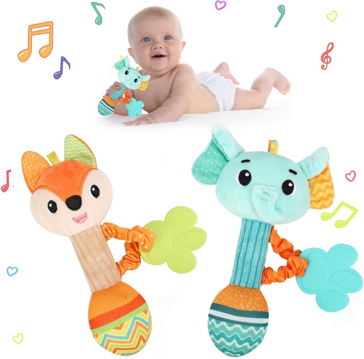   Baby Speelgoed 0 Jaar - Kinderspeelgoed 6 Maanden - Multicolor