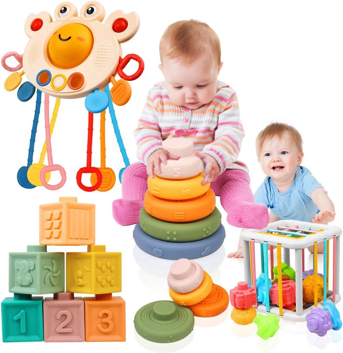 ApexArte® Baby Speelgoed 0 Jaar - Kinderspeelgoed 6 Maanden - Multicolor