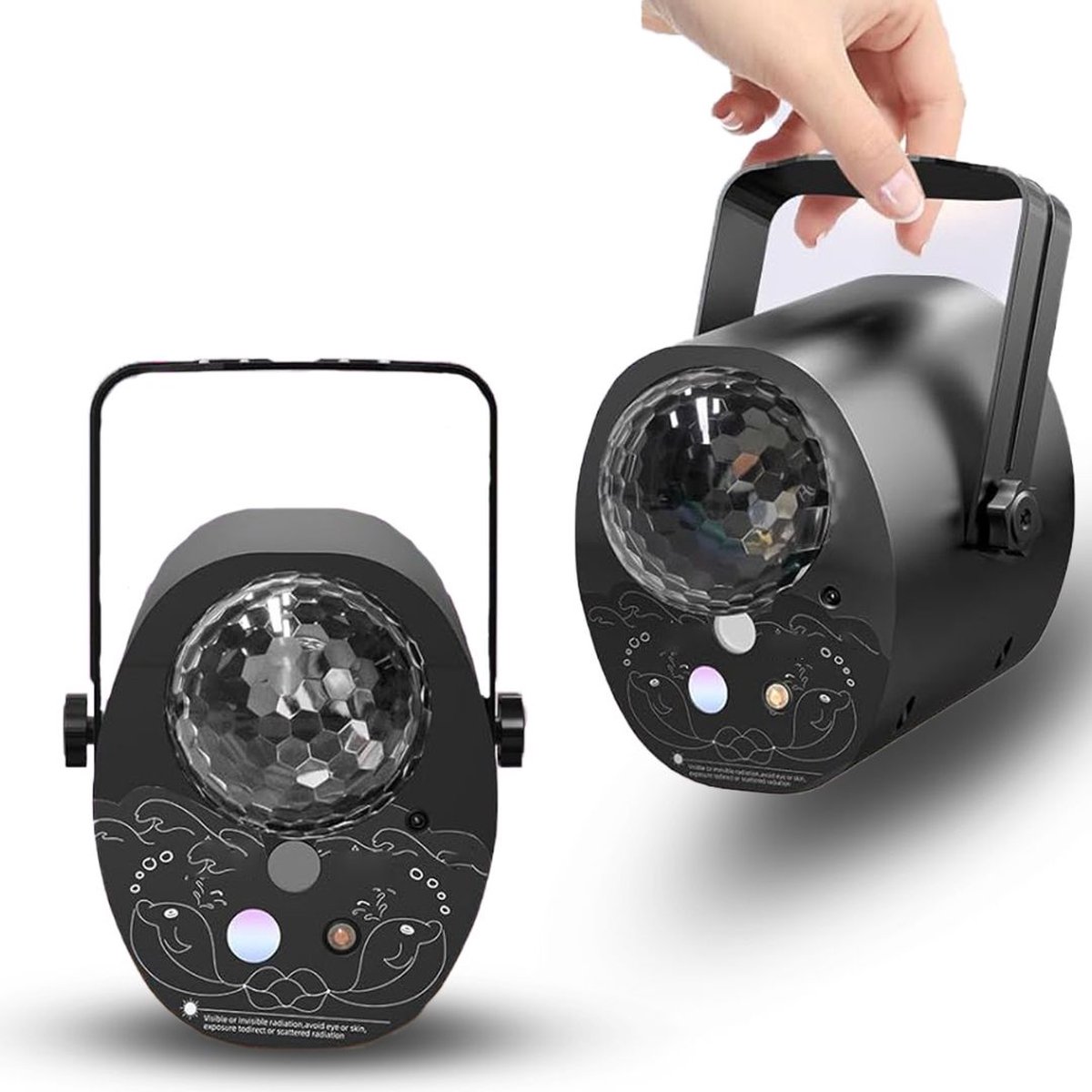 ApexArte® Discolamp Kinderen - Discobal - Feestverlichting met Afstandsbediening - Zwart