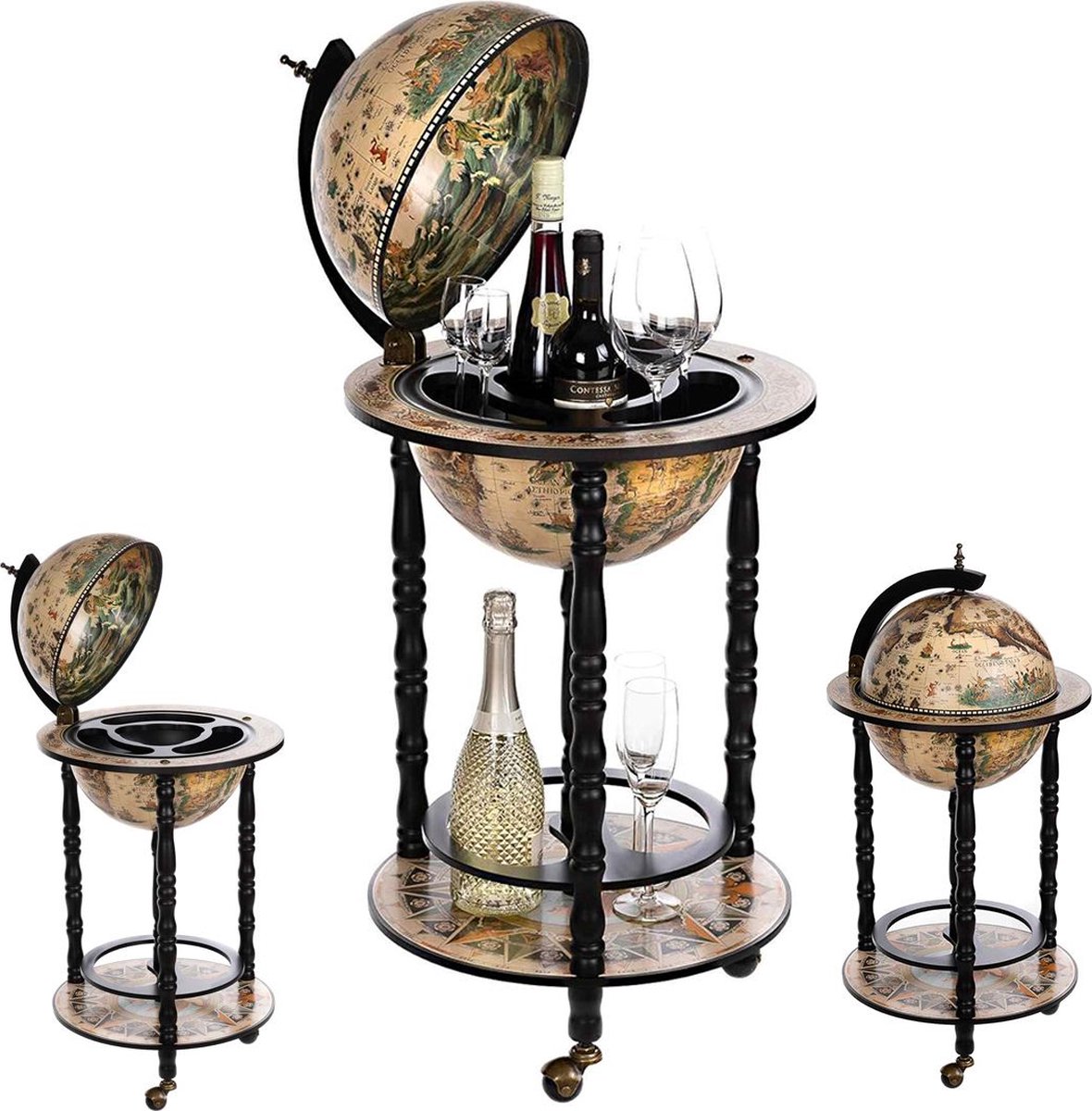   Globebar -   bar - Whiskey Set - Bijzettafel - Authentiek