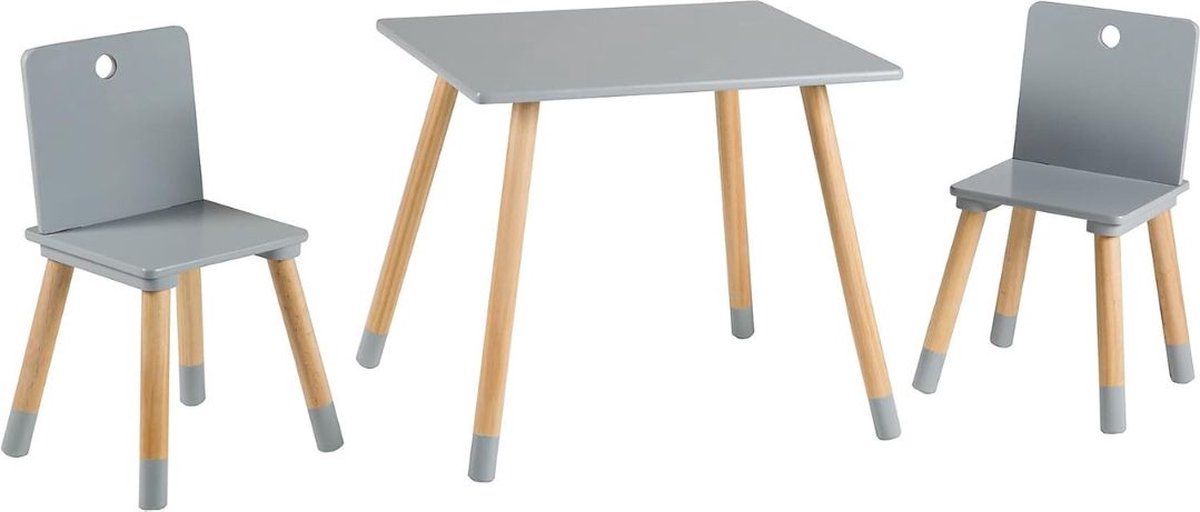   Kinderbureau met Bureaustoel - Kindertafel voor Jongen en Meisje - Tekentafel met Stoeltjes - Verstelbaar - Hout
