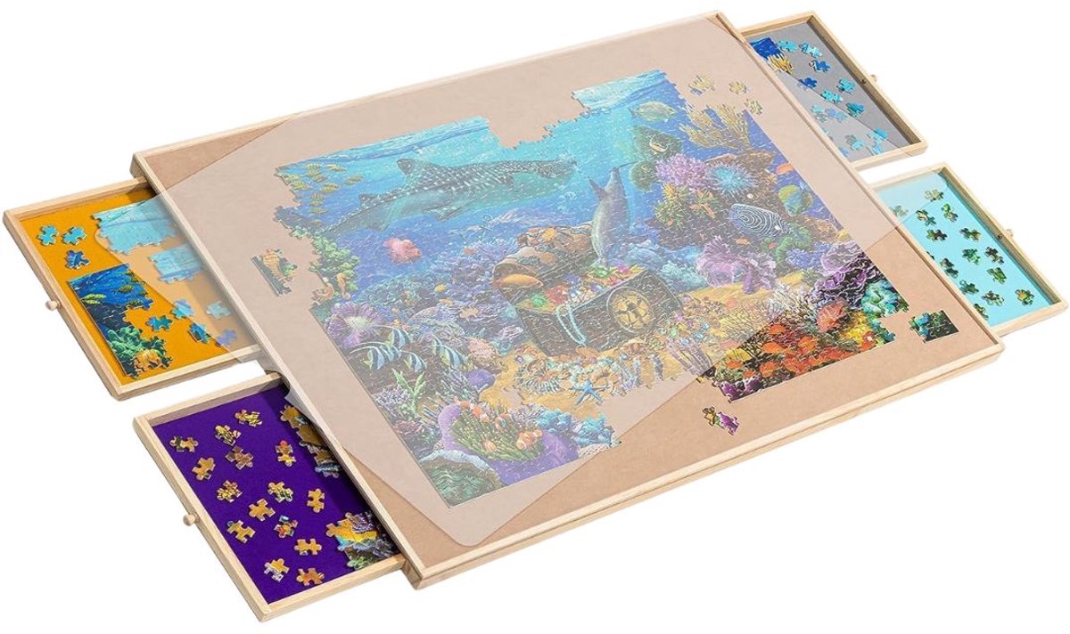 ApexArte® Puzzeltafel - Puzzelmat - Puzzelmap - Bruin