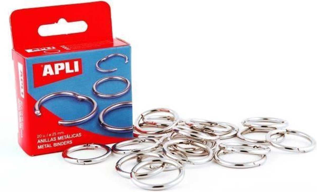 APLI Doos met 10 metalen bindringen 46 mm