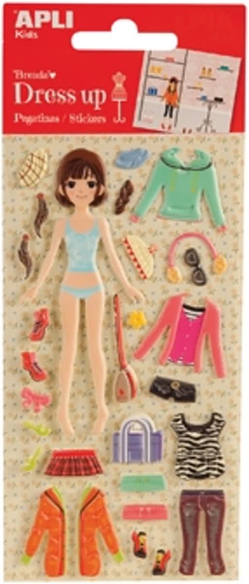 Apli Kids autocollant Dress Up Brenda blister de 5 pi��ces