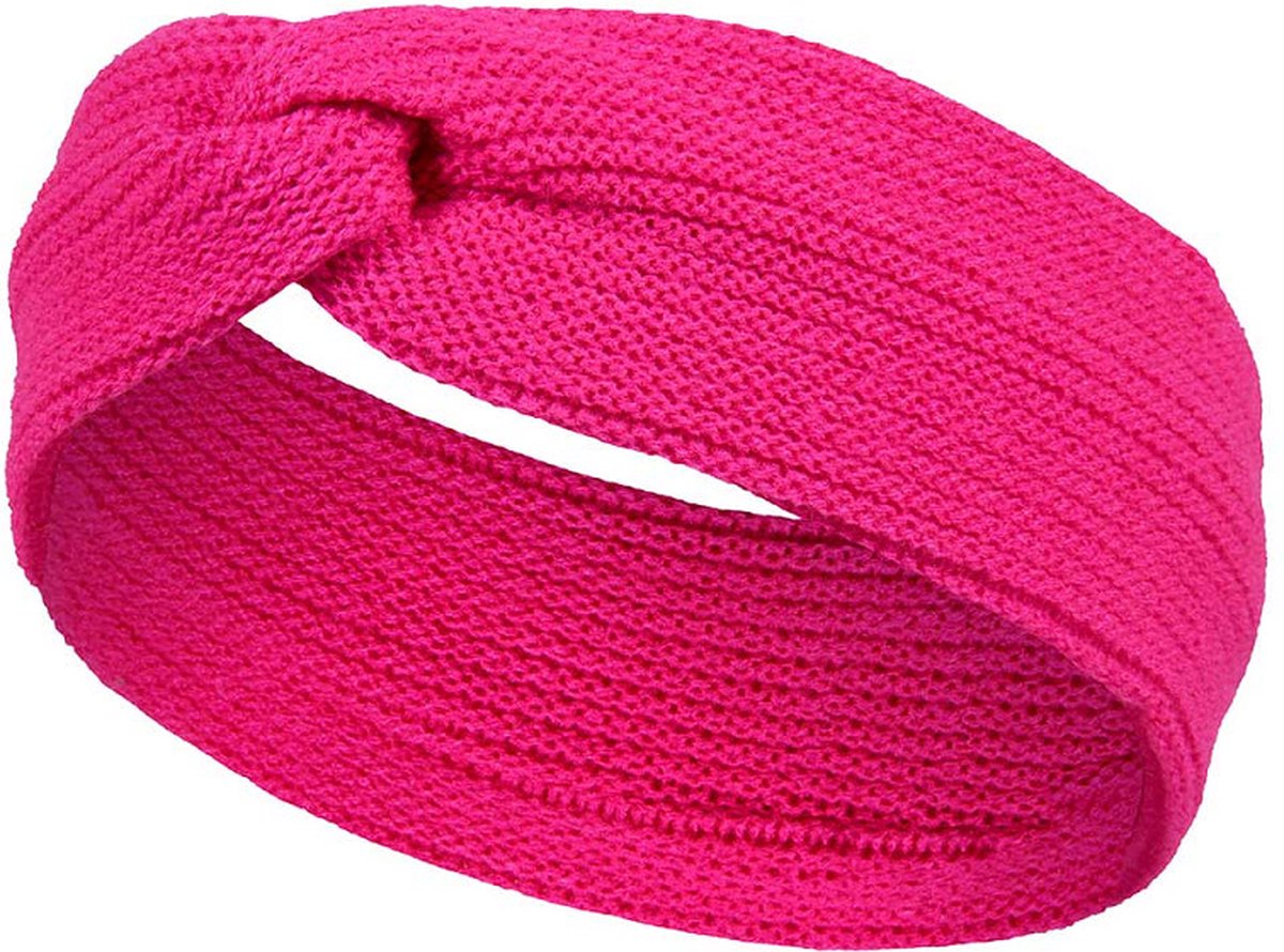 APOLLO PARTY GEBREIDE HAARBAND (FLUORRESCEREND ROZE)