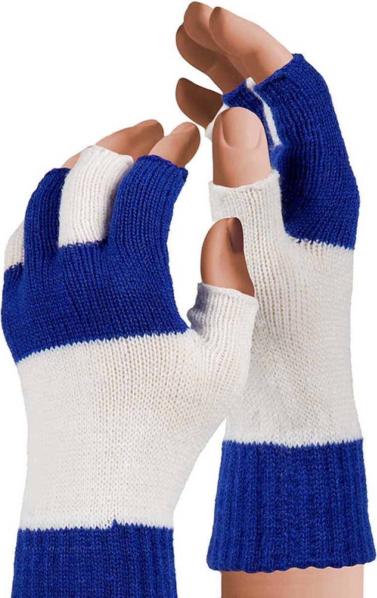APOLLO PARTY VINGERLOZE HANDSCHOENEN (Kobalt Blauw/Wit)