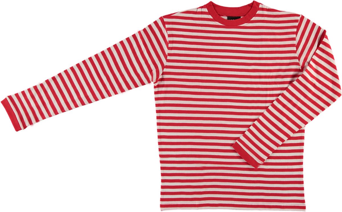 Apollo - Carnavalstrui kind - Carnavalskleding kinderen - Strepen - Rood/Wit - Maat 128/140 - Carnaval - Feestkleding - Carnavalskleding