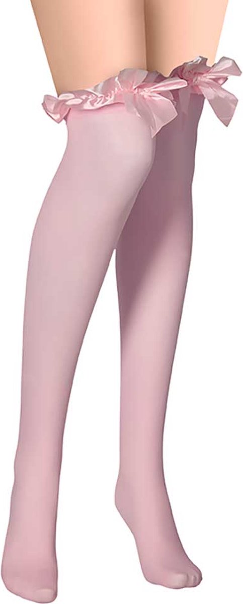Apollo - Dames Fantasy panty stay up - Pink mist - One Size - Panty - Stay up kousen dames - Pantys - Stay up panty - Pantys