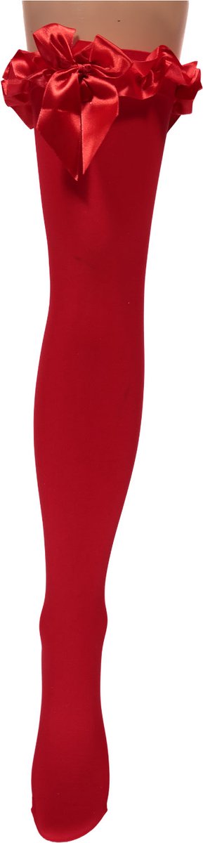 Apollo - Dames Fantasy panty stay up - Rood - One Size - Panty - Stay up kousen dames - Pantys - Stay up panty - Pantys