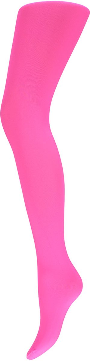 Apollo - Dames Feest Panty - Fluor Rose - 60 Denier - Maat S/M - Leggings - Legging carnaval - Carnavalskleding - Neon legging