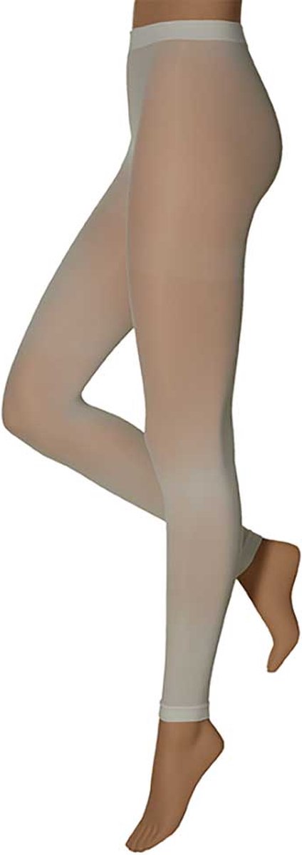 Apollo - Dames party legging - 60 denier - Wit - Maat S/M - Gekleurde legging - Neon Legging - Legging carnaval