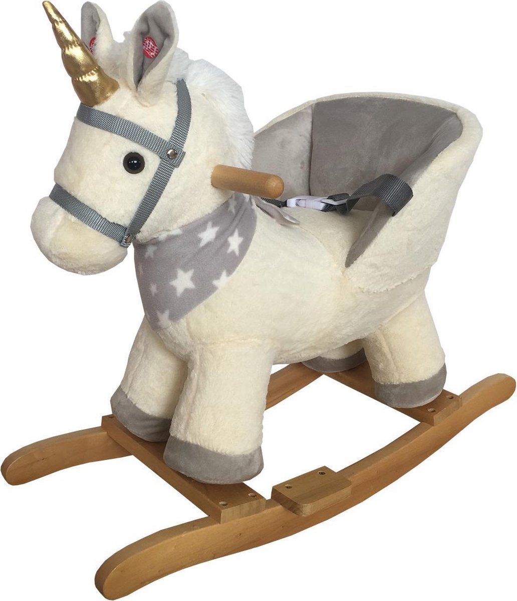 Apollo Hobbeldier - Hobbelpaard - Unicorn Beige-Grijs