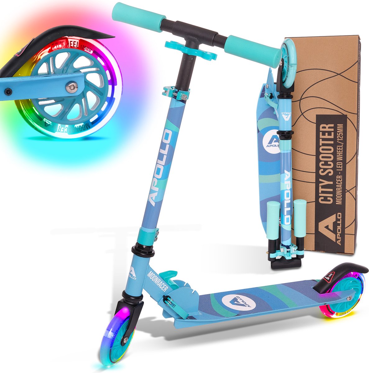 Apollo Moonracer LED-step Kinderscooter met Vering