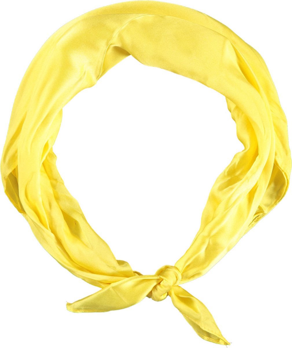 Feest Bandana - Bandana sjaal - fluor geel - one size - Bandana dames - Bandana Heren - Carnaval - Carnaval accessoires - Feestkleding Apollo