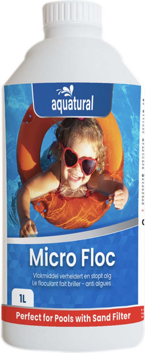 Aquatural Micro Floc 1 liter - vlokmiddel voor helder en schoon zwembadwater