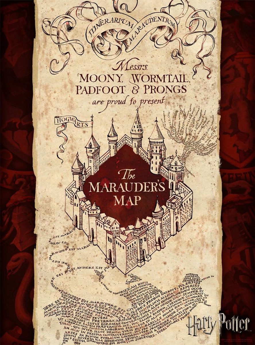 Aquarius Harry Potter puzzle Marauders Map (1000 pieces)