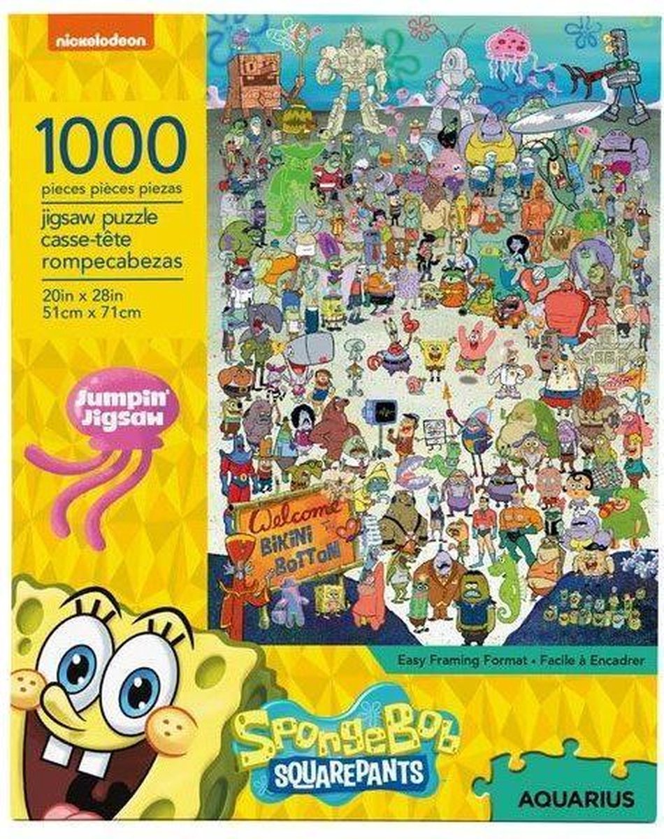 Aquarius SPONGEBOB SQUAREPANTS - Cast - Puzzle 1000P