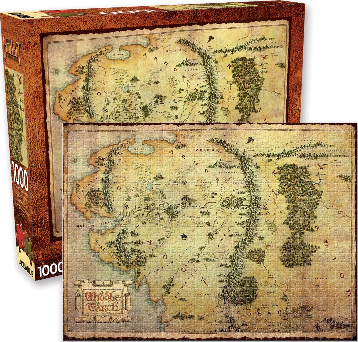 The Hobbit  Map Puzzel 1000 stukjes