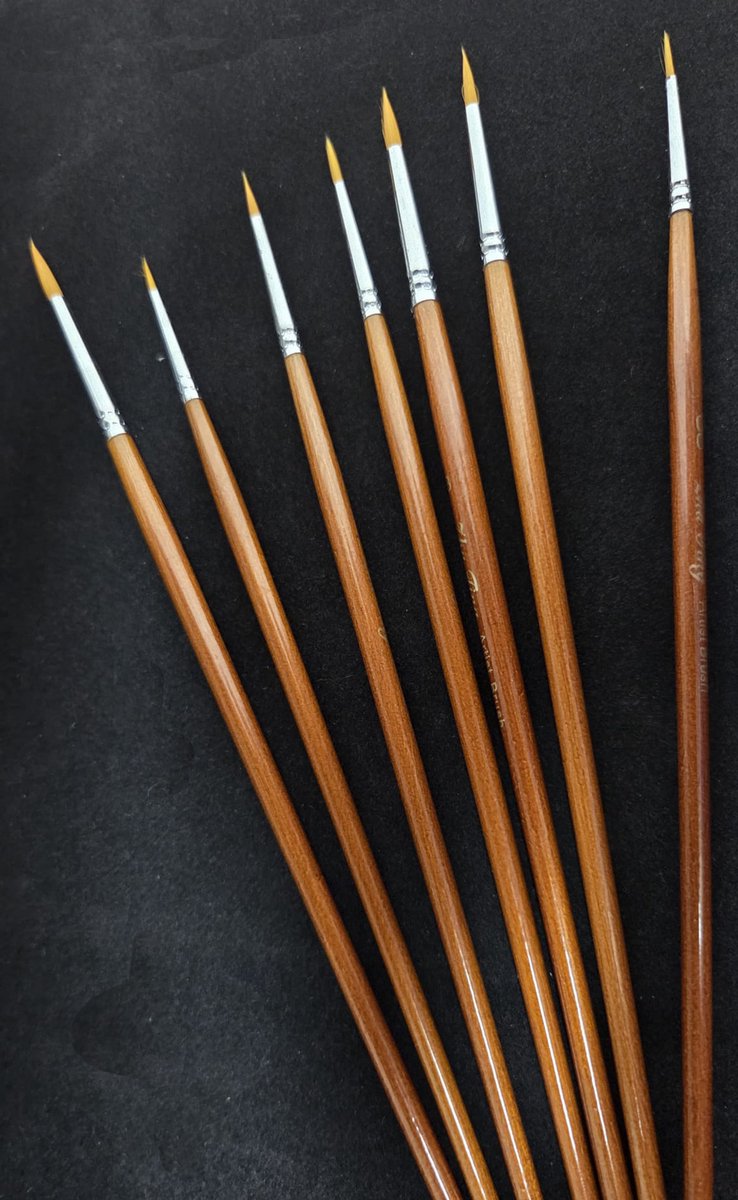 Detailpenselen 6 Stuks – Maat 000 t/m 4 – Fijne Penselen voor Acryl- & Olieverf & Modelbouw