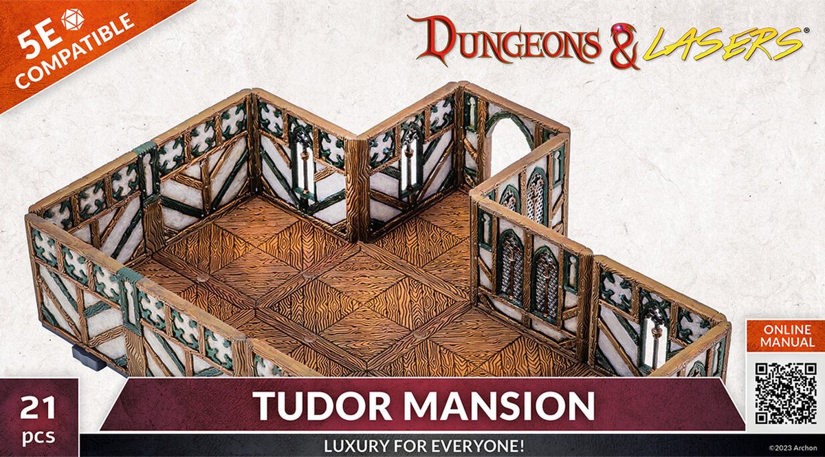 Dungeons and Lasers - TUDOR MANSION - RPG Terrein - Roleplaying Games - Geschikt voor DND 5E