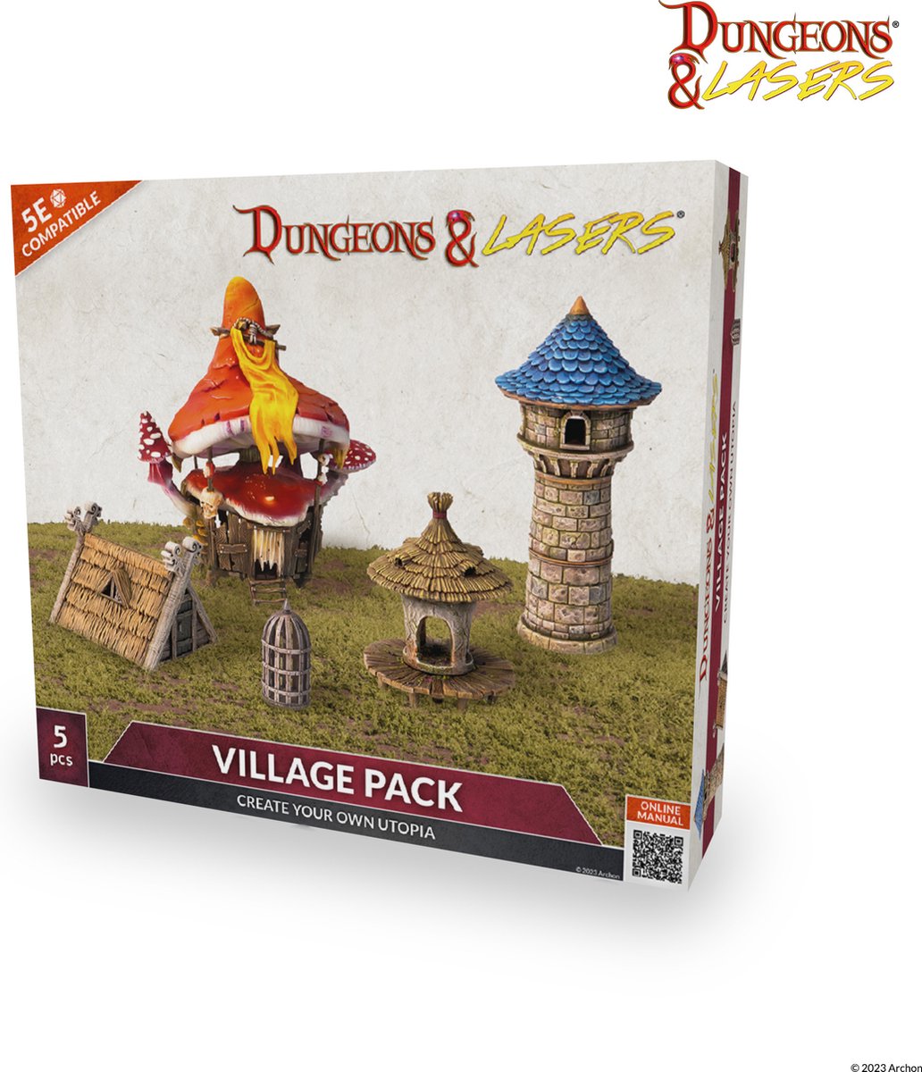 Dungeons and Lasers - VILLAGE PACK - RPG Terrein - Roleplaying Games - Geschikt voor DND 5E