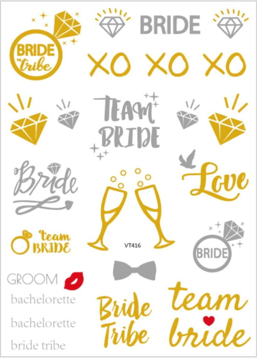 Nep Tattoo 1 Bruiloft Vel - Bruidsmeisje xoxo