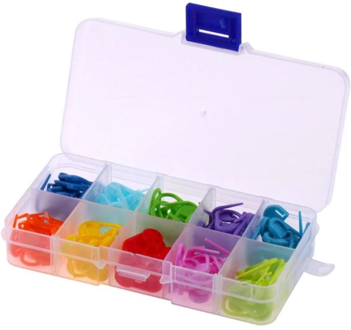  s met Doosje - Breimarkeerders / Stitch markers / Stekenmarkeerringen - Voor Breien, Haken en Borduren - 120 stuks multicolor