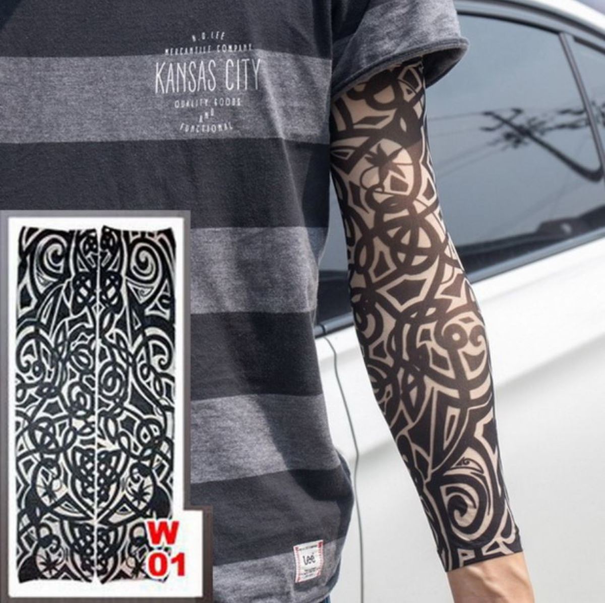 Tattoo Sleeve - Mouw Tatoeage - 1 stuks - Tribal Compact